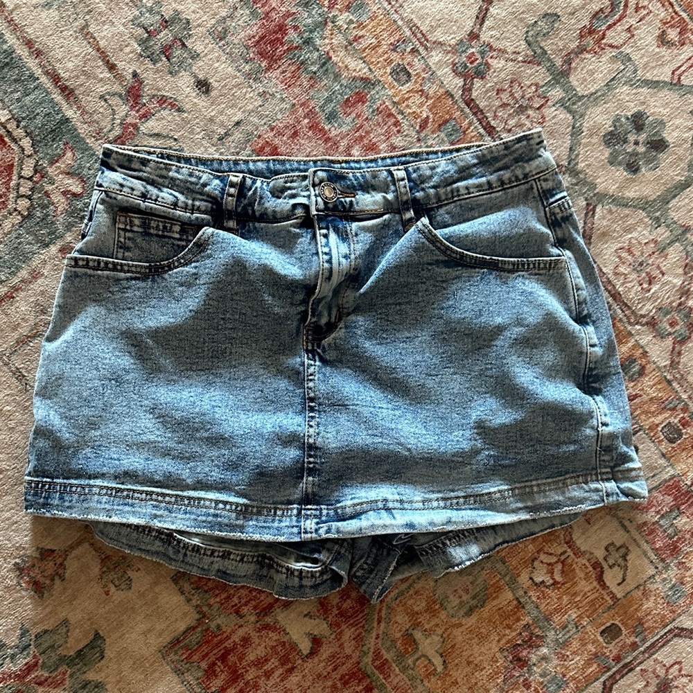 Denim Mini Skort